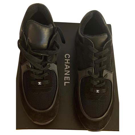 zapatillas chanel negras|chanel shoes.